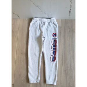 Chicago Cubs Youth Sweatpants M 10/12 Gray Fleece Joggers GEN2 MLB Genuine Auth